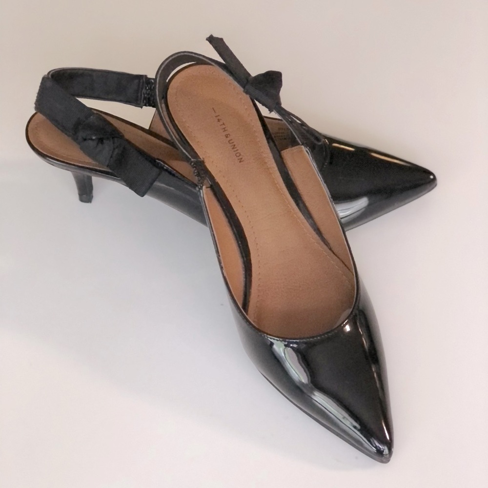 Nordstrom Black Patent Slingbacks